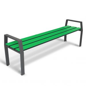 BACKLESS BENCH ECOTEC-green